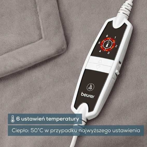 Beurer HD 150 XXL Taupe koc grzewczy, elektryczny, 200x150 Duży Ciepły