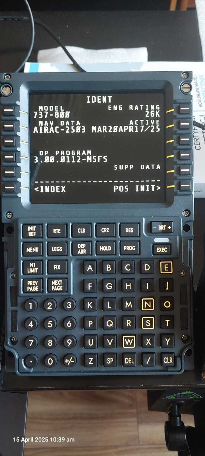 MSFS2020/2024 X PLANE 737 CDU/FMS Kontroler komputera pokładowego 737