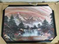 Montanhas - Quadro pintado com spray de tinta, pintura de rua