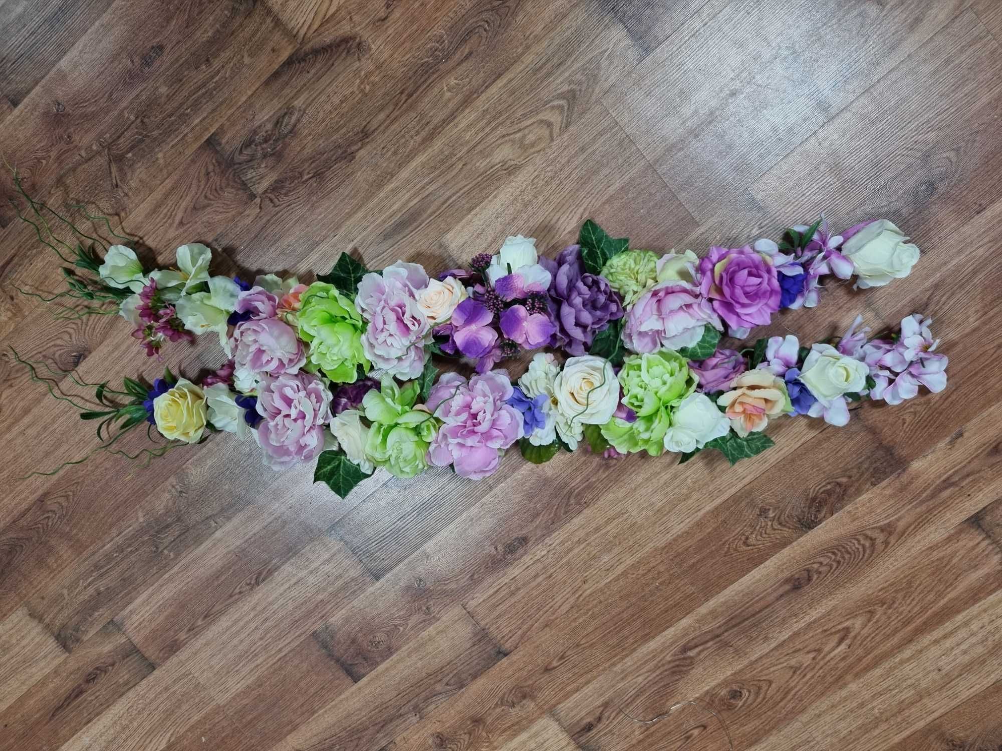 Zwisy kwiatowe , dekoracja 2 x 100 cm sztuczne kwiaty
