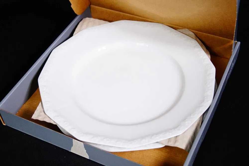 Rosenthal Biała Maria talerze obiadowe płaskie 27 cm 2 szt nie używane