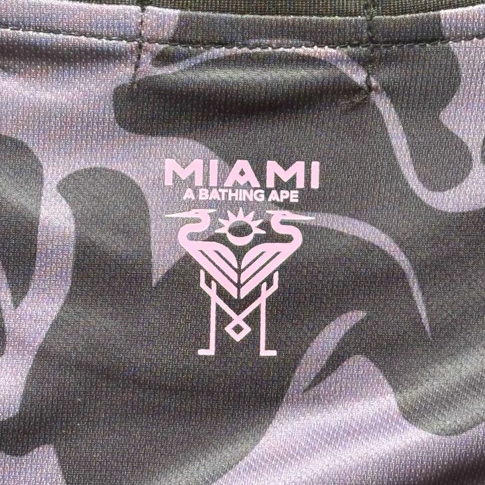 Футболка Bape Inter Miami(S, M, L) у чорному кольорі.