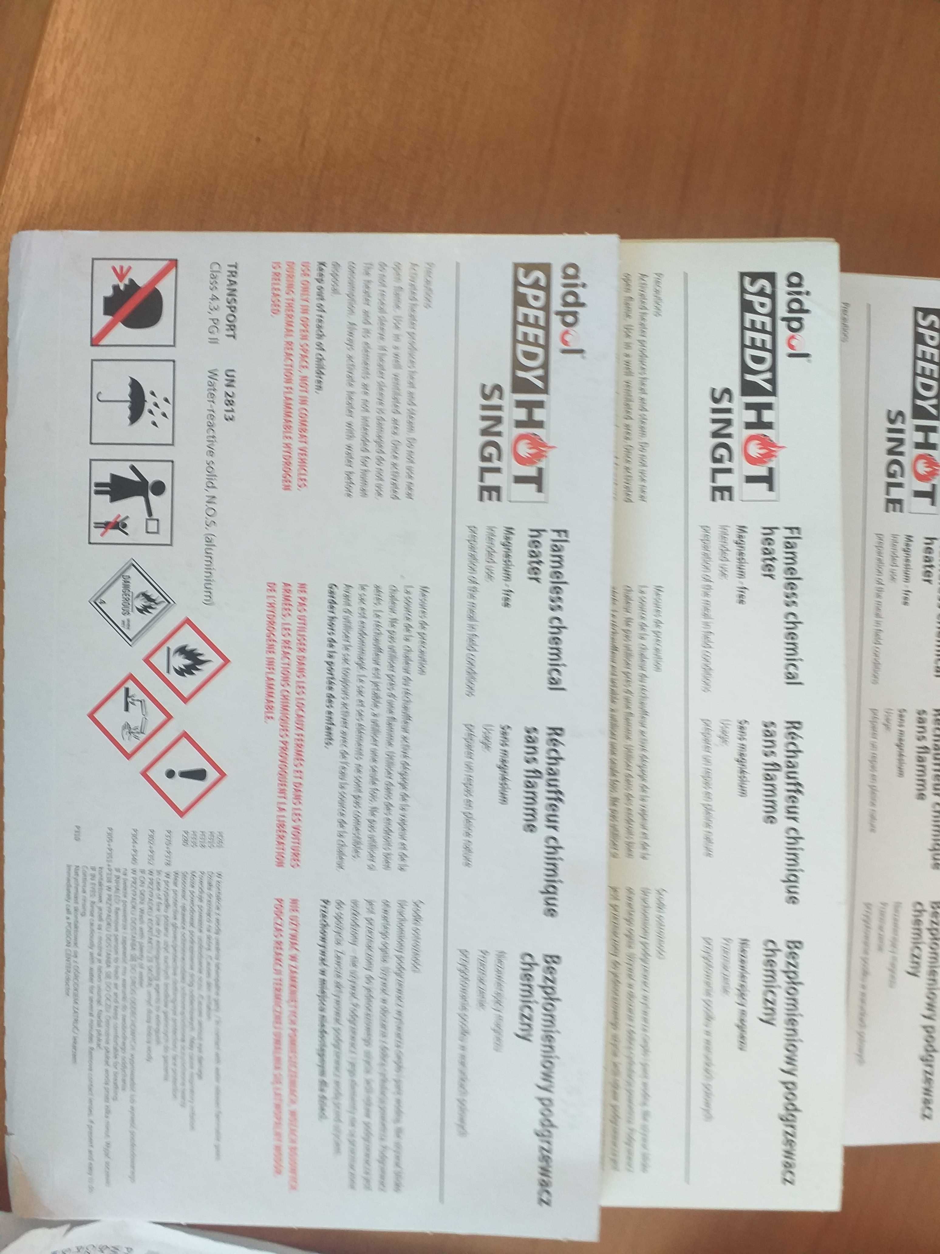 Bezpłomieniowy podgrzewacz chemiczny. 8szt