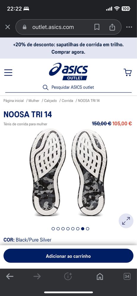 Tênis Asics Noosa 14 Feminino (ótimo estado)