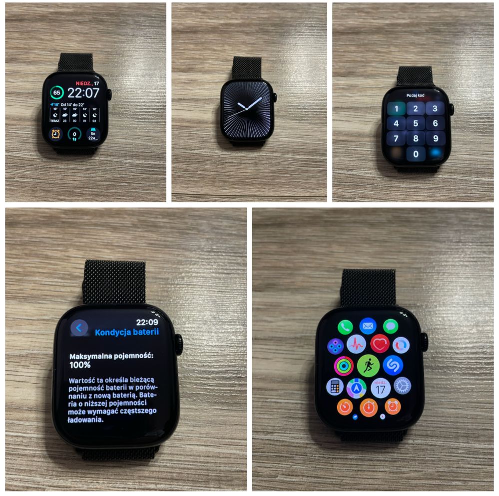 Apple Watch 10 GPS+CELLULAR 46MM Pasek S/M onyks