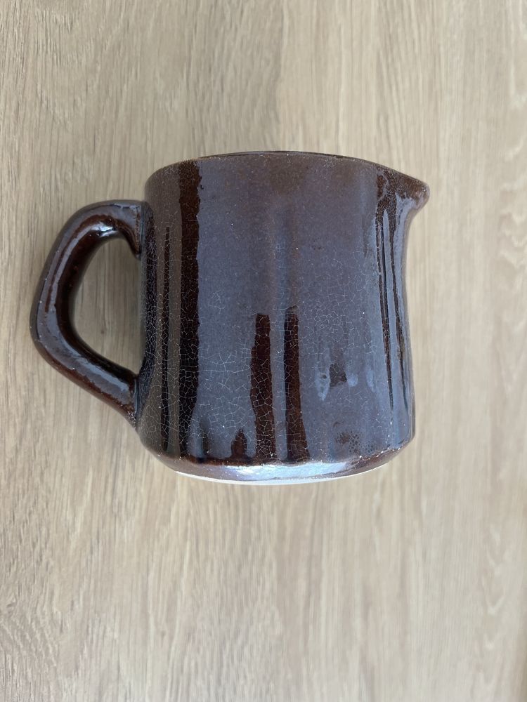 Dzbanek kubek z dziubkiem ceramiczny prl antyk
