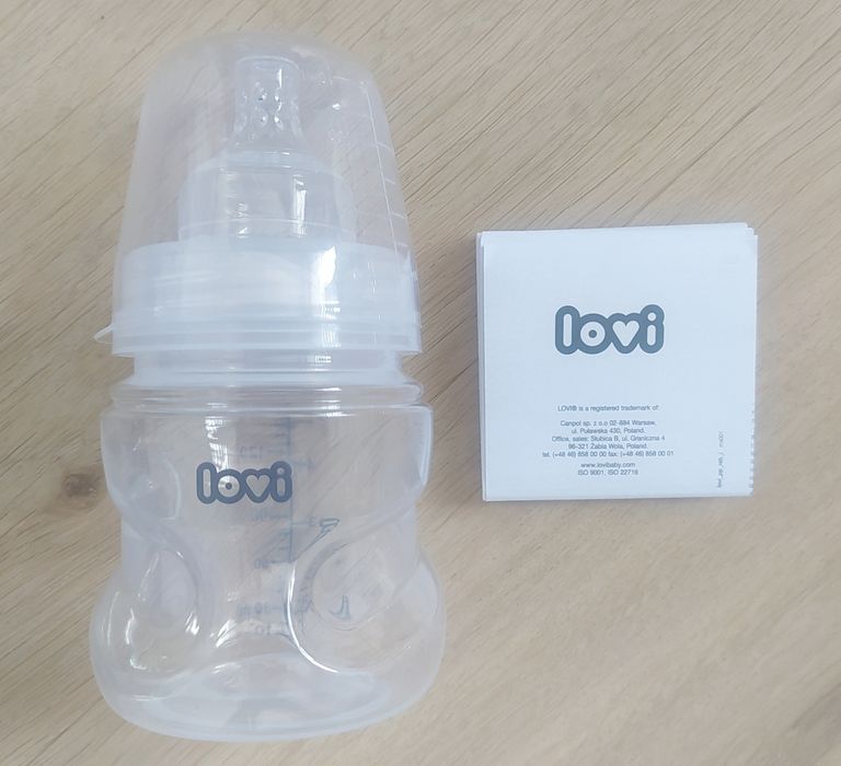 Butelka Lovi ze smoczkiem 0+