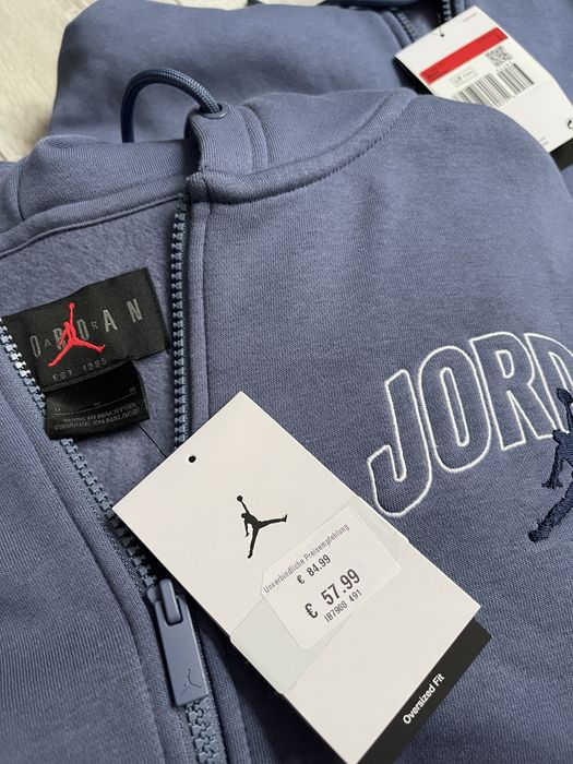 Худі зіп Jordan brooklyn fleece blue ib7908 найк джордан nike