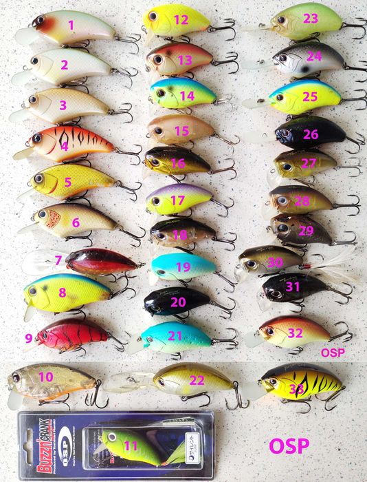Воблеры OSP Deps Smith FLT Kosadaka Shimano Daiwa