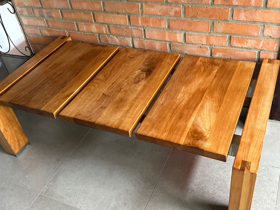 Stół dębowy ława w połączeniu ze stalą nierdzewną