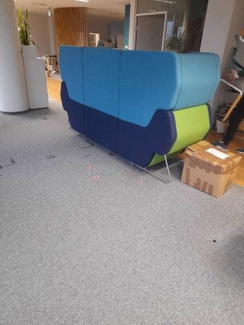 Sofa wypoczynek HEXA Wall dwuosobowa  biuro hotel budka akustyczna