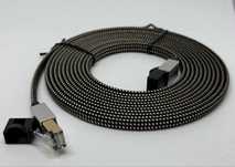 Kabel Ethernet CAT8 , szybki, pleciony kabel LAN czarny
