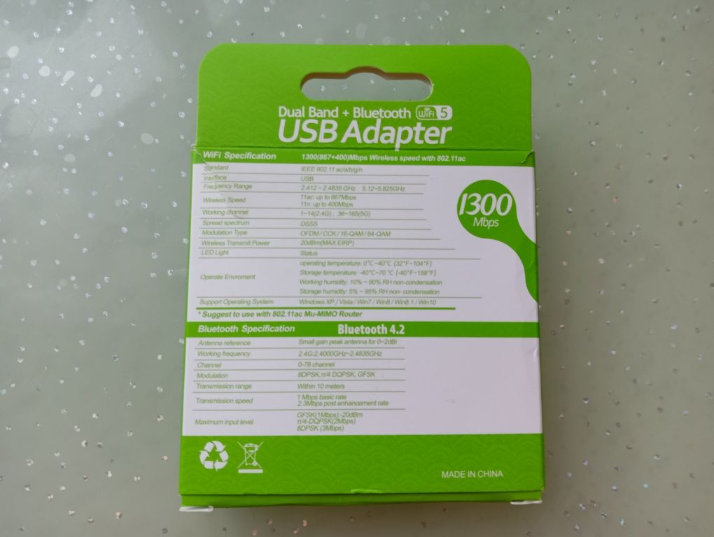 Адаптер WiFi USB3.0 1300 Mbps 2.4G+5G