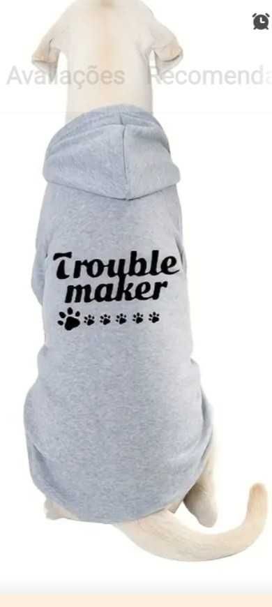 Casaco estilo hoodie para cães tamanho M