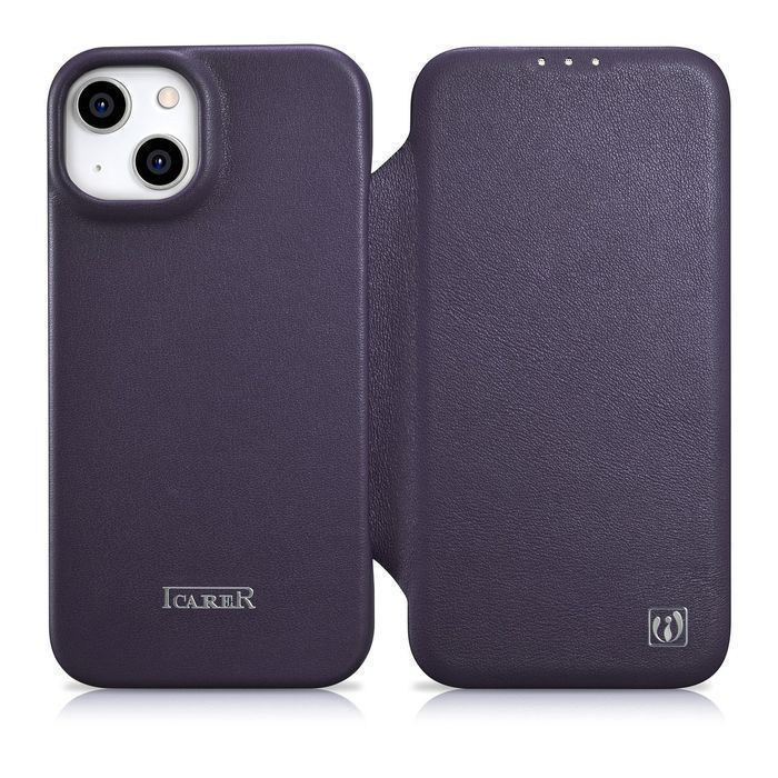 Etui iCarer Leather Folio do iPhone 14 Plus z Klapką Magnetyczną