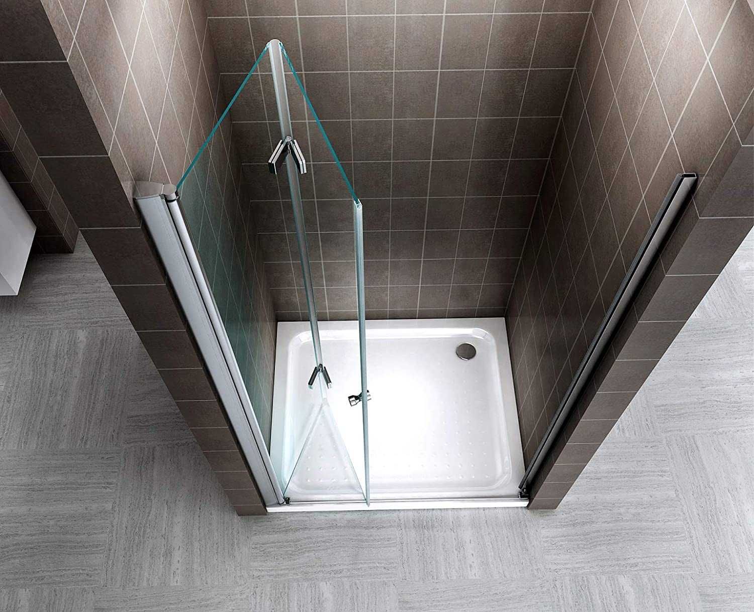 Porta de duche de vidro transparente — DK822