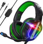 Słuchawki Nauszne Przewodowe RGB Gamingowe Z Mikrofonem FC-200