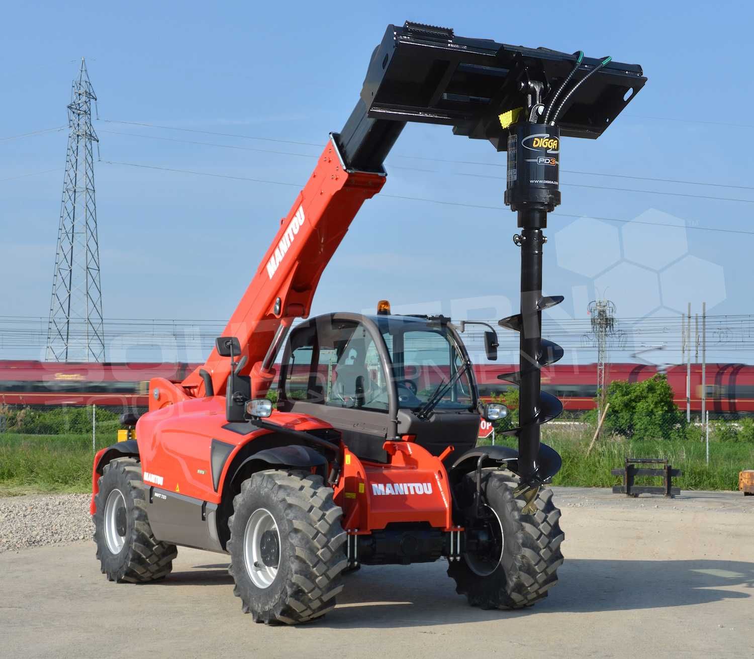 Гидровращатель Бур Шнек Ямобур Гидробур DIGGA PD5-PD10 JCB Manitou