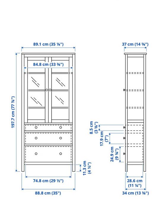 Witryna Hemnes Ikea