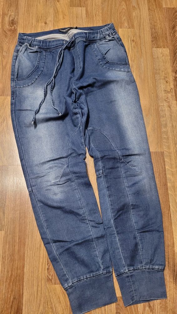 Amisu spodnie boyfriend 36 jeansowe miękki jeans