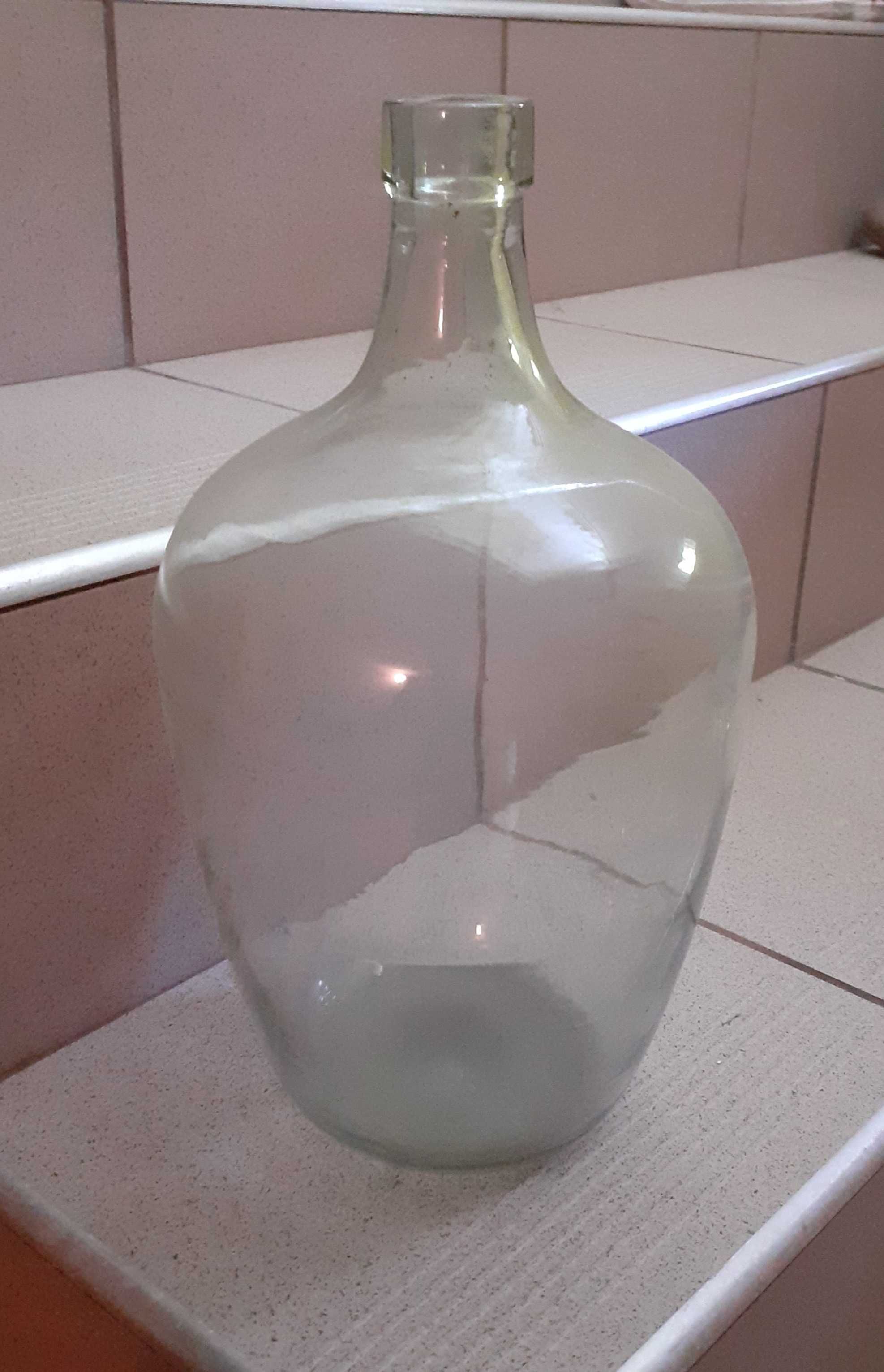 Balon gąsior dymion szklany na wino duży 6litrów PRL vintage
