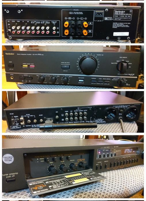 TECHNICS стойка,полный комплект аудио-аппаратуры.