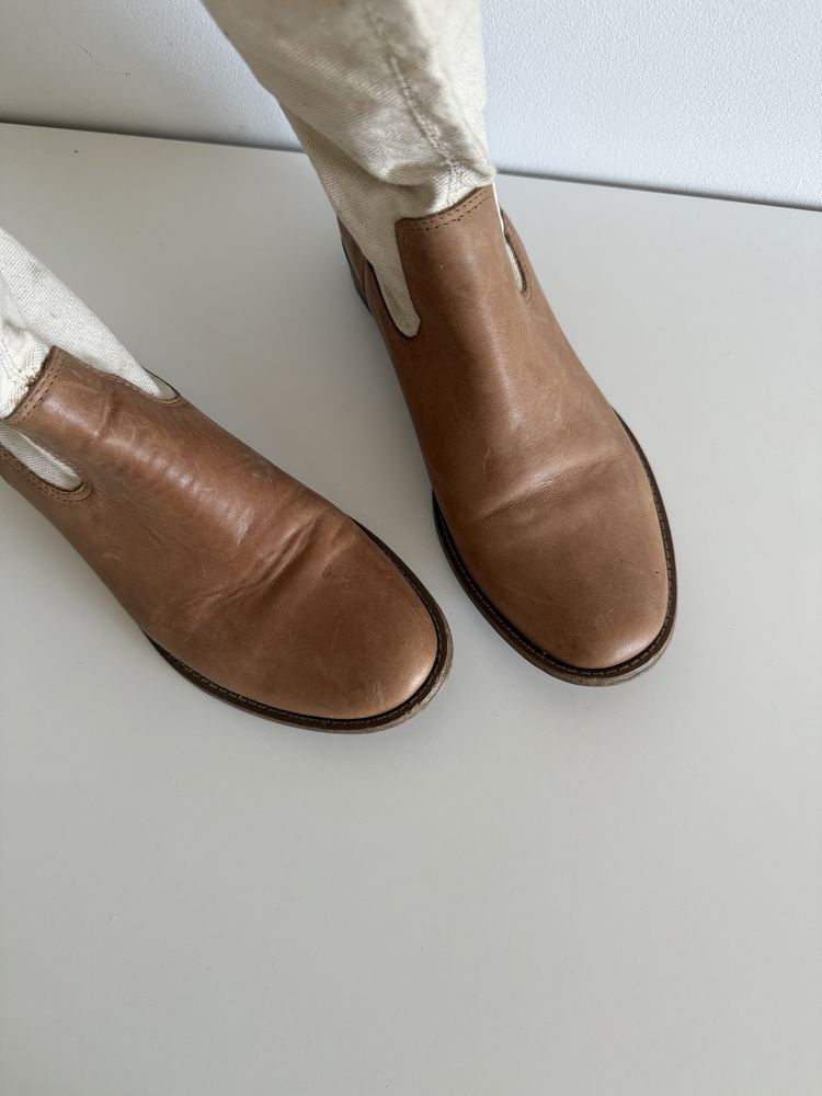 Vintage Boots - kozaki ze skóry i płótna