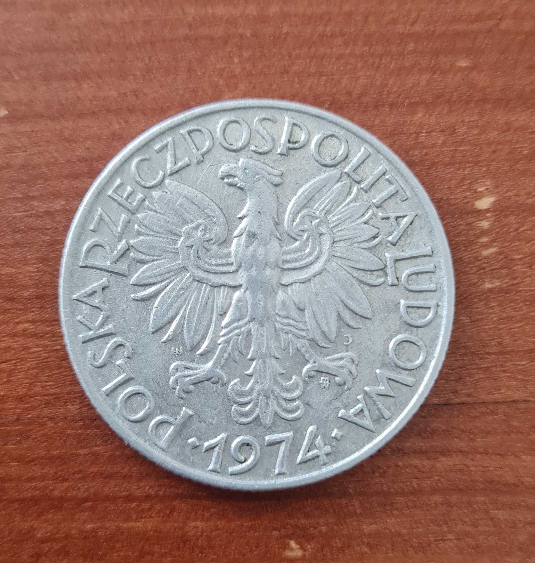 Moneta 5zl ze znakiem mennicy z 1974 r