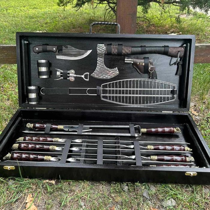 Подарунковий набір шампурів у кейсі, подарунки для чоловіків