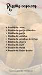 Rissois caseiros