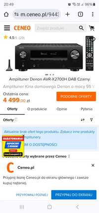 Denon avr 2700 DAB Szwajcaria ważne do 08.05