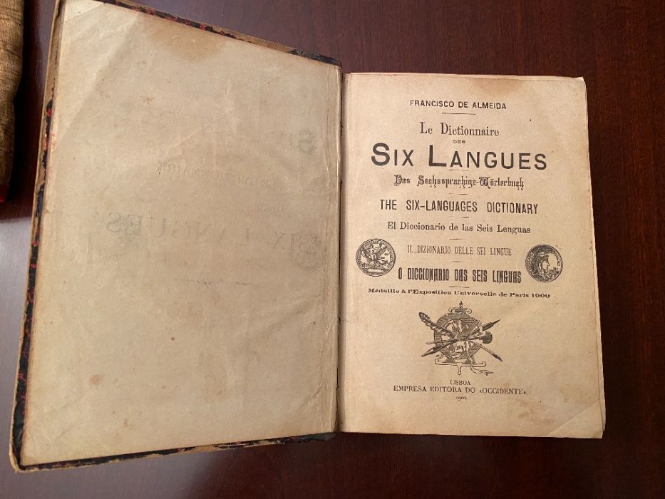 O Dicionário das seis línguas, editado em 1902