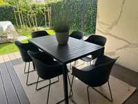 Stół I krzesła ogrodowe; czarne