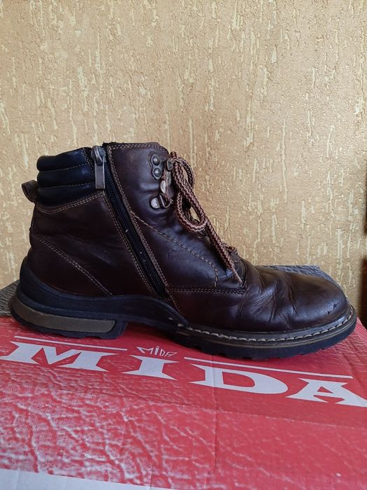 Ботинки мужские зимние кожаные