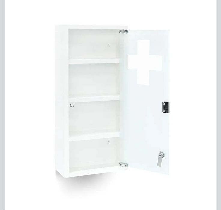Relaxdays EMERGENCY XXL szafka na leki z metalu szkła szafka apteczna