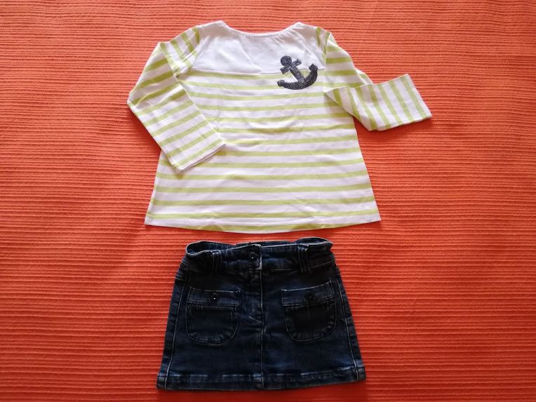 Lote Saia Ganga/Blusas, 3 Anos