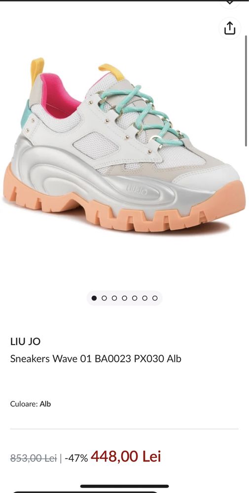 Sneakersy Liu Jo Wave na platformie najwygodniejsze buty 38