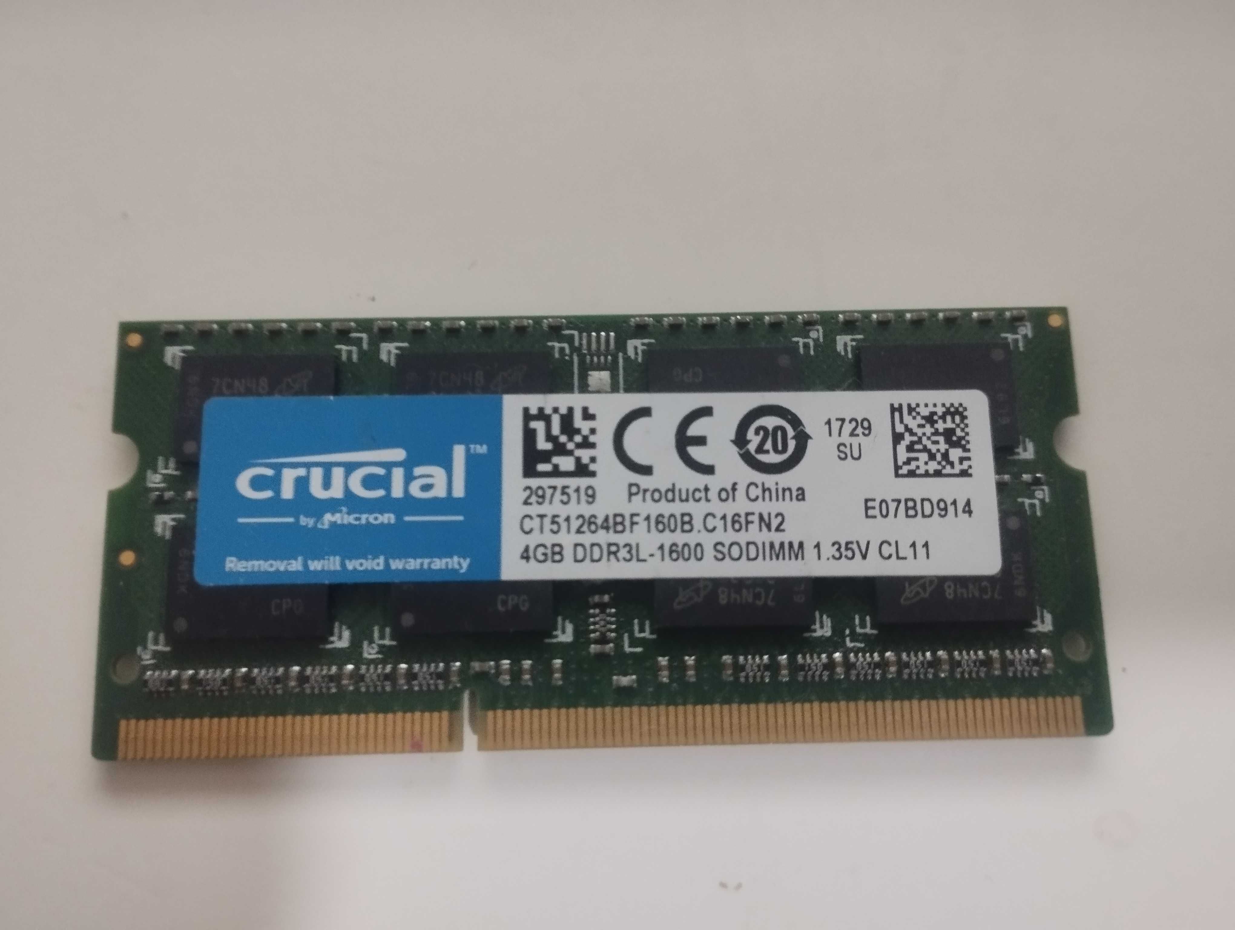 Crutial 8gb DDR4-2666 SODIMM CL19 e 2X 4gb DDR3L