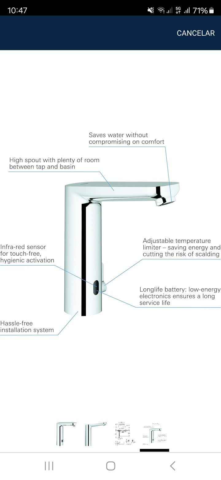 Torneira Grohe Automatizada
