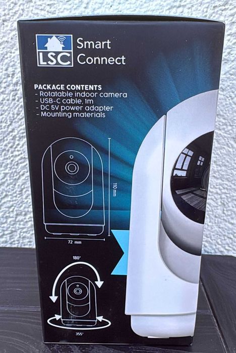 2 x KAMERA Obrotowa Monitoring LSC SMART CONNECT Wewnętrzna 1296P HD