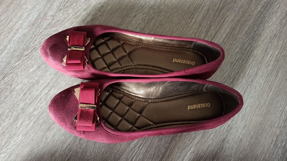 Baleriny jak nowe bordowe Graceland