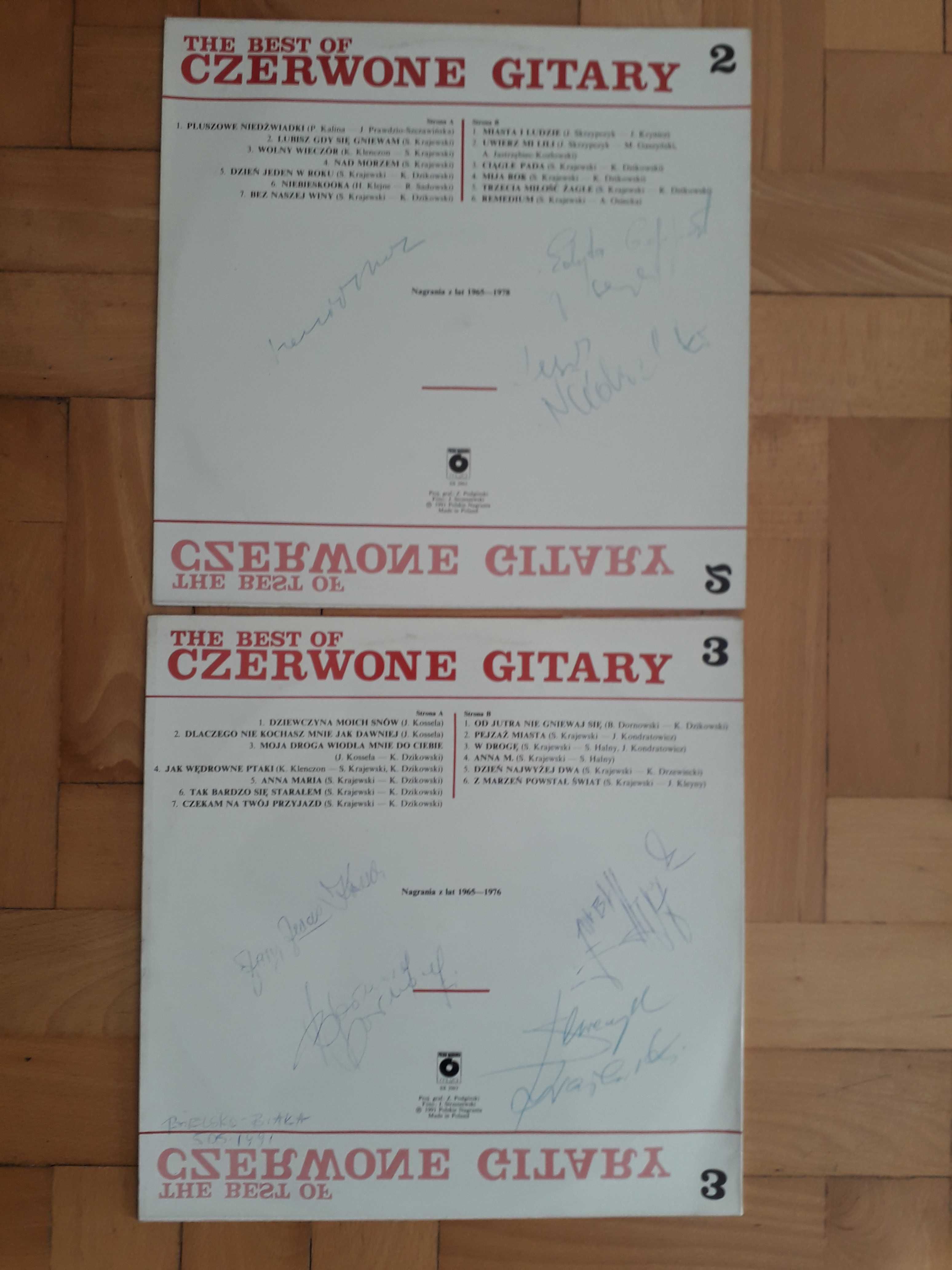 Czerwone Gitary  -The Best  Of 2 i 3 - komplet 2 sztuki, autografy