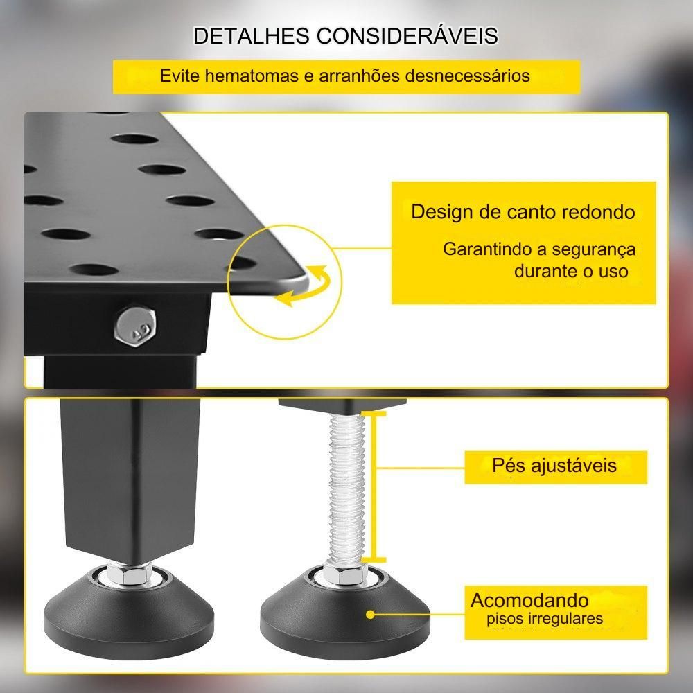 Mesa de Soldadura  0.9x0.61m, Mesa Perfurada para Bancada