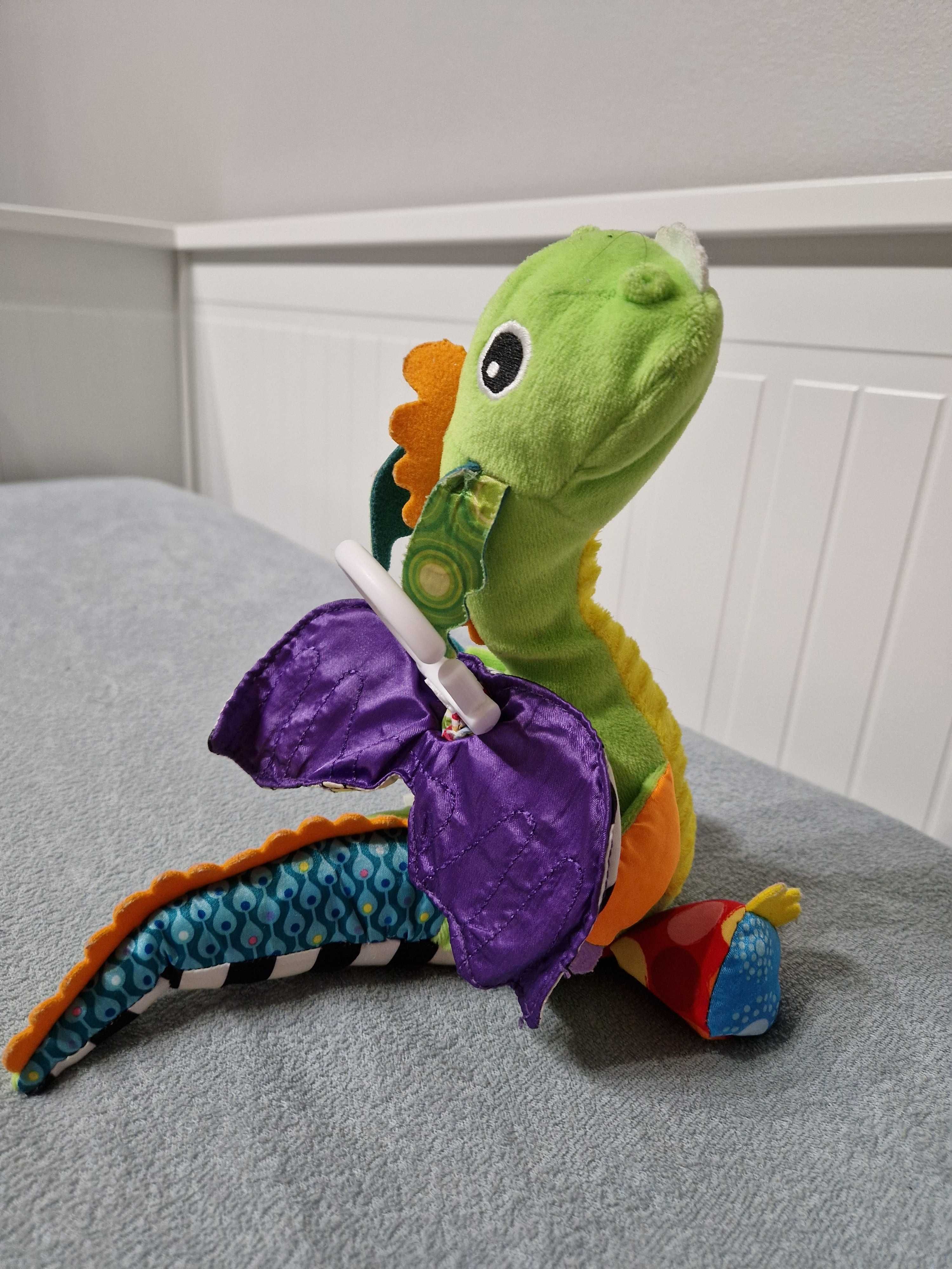 Lamaze, zawieszka smok Flip Flap rusza skrzydłami, kontrasty, szeleści
