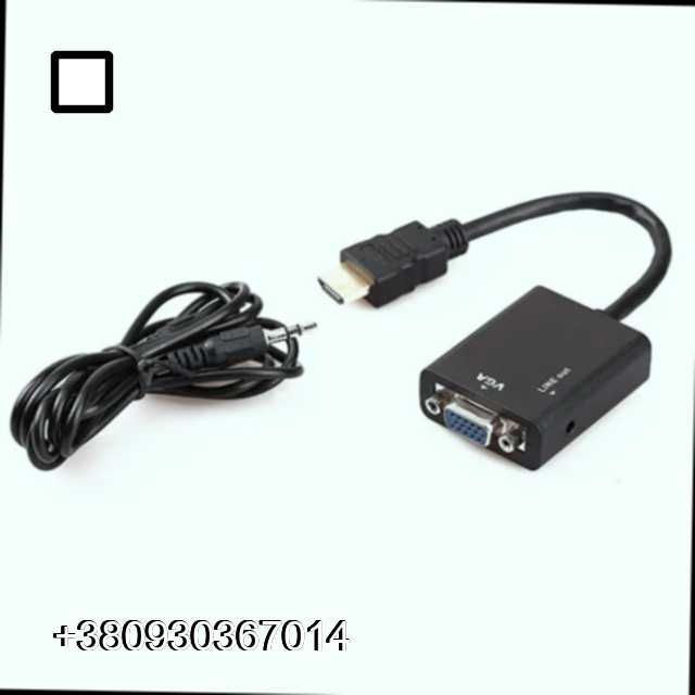 HDMI TO VGA адаптер с аудио HDMI-VGA Выход 1080P 1.4 с кабелем aux