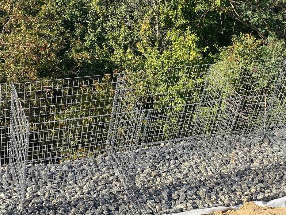 Габiони коробчасті плетені цинк, матраци Рено, сітка для габіонів