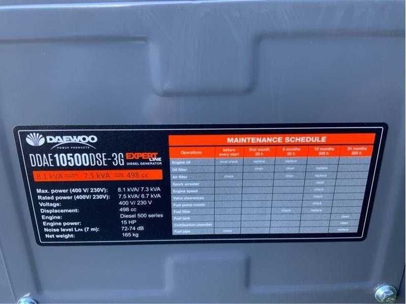 Agregat prądotwórczy Daewoo DDAE10500DSE-3G 8,1 kV Generator prądu