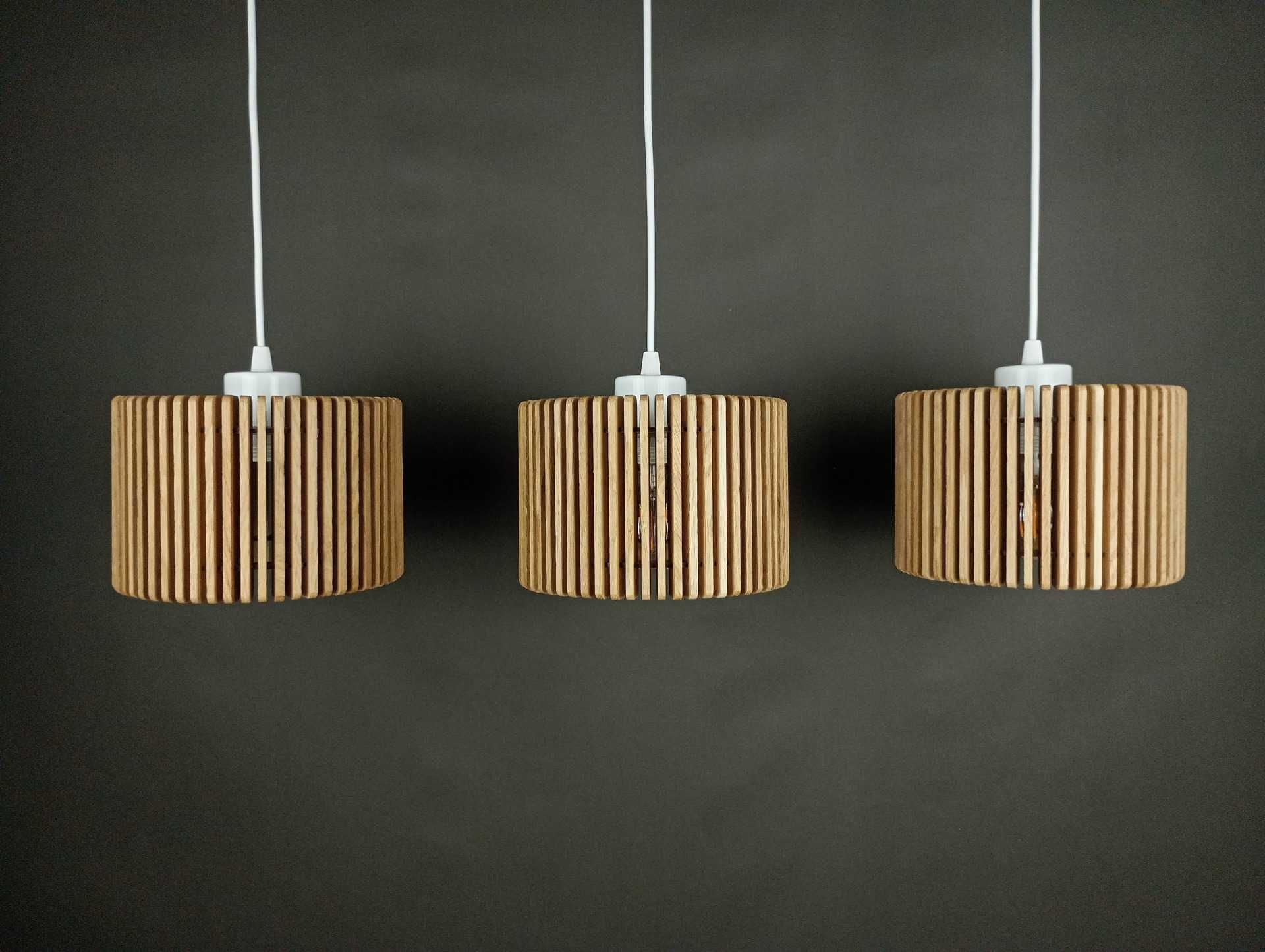 Lampa wisząca,  nowoczesna , lite drewno dębowe