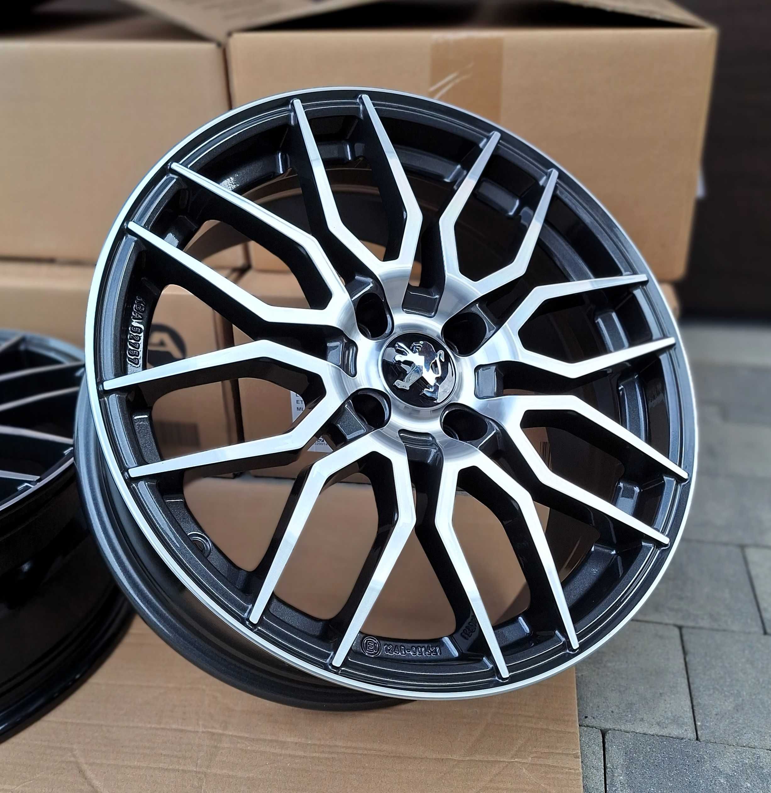 4× Felga aluminiowa 17" 4x108  Dotz LimeRock Dark Peugeot Citroen NOWE