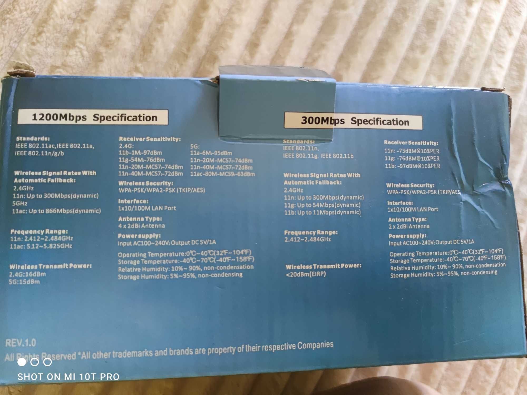 Wzmacniacz sygnału Wifi Repeater Łan 300 Mbps(kostka UK)